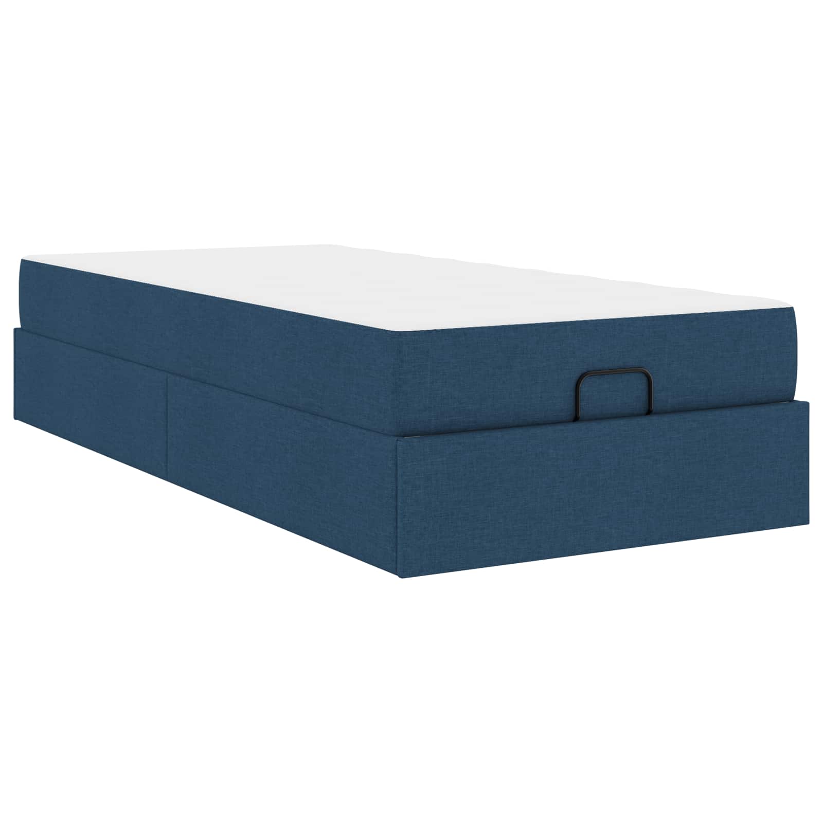 vidaXL Bedframe met matras 2 st Blauw Stof, foto 3