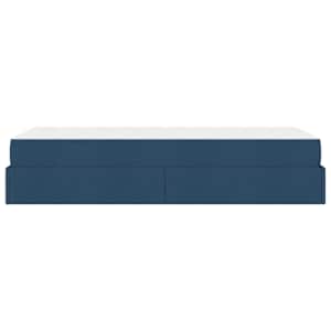 Rám postele s matrací 2 pcs Modrá textil - obrázek 7