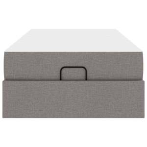 Rám postele s matrací s matrací 2 pcs Taupe textil - obrázek 6