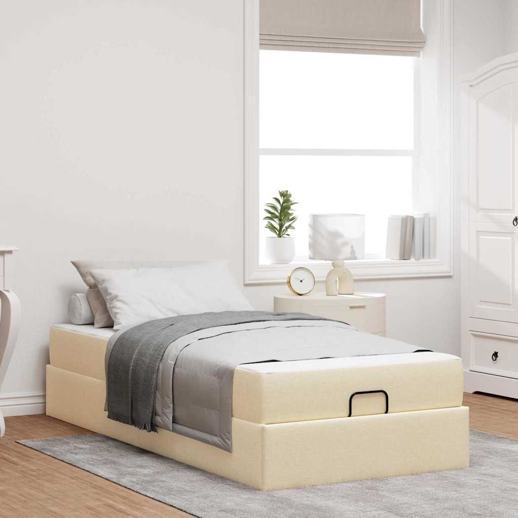 Voodi raam cream 90 x 200 cm kangas