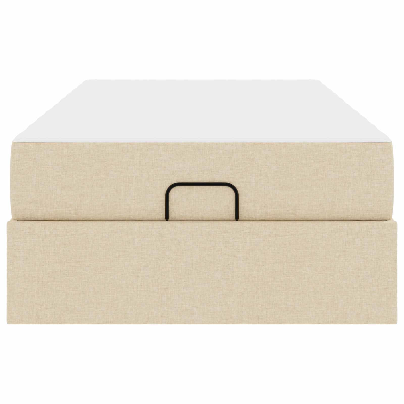 Posteljni okvir z vzmetnico z vzmetnico 2 pcs krema blago - slika 7