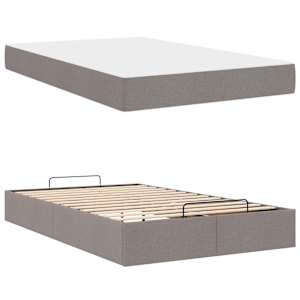Rám postele s matrací 2 pcs Taupe textil - obrázek 5