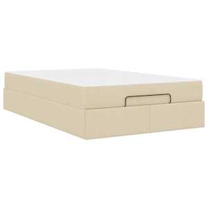 Rám postele s matrací s matrací 2 pcs Krémová textil - obrázek 8
