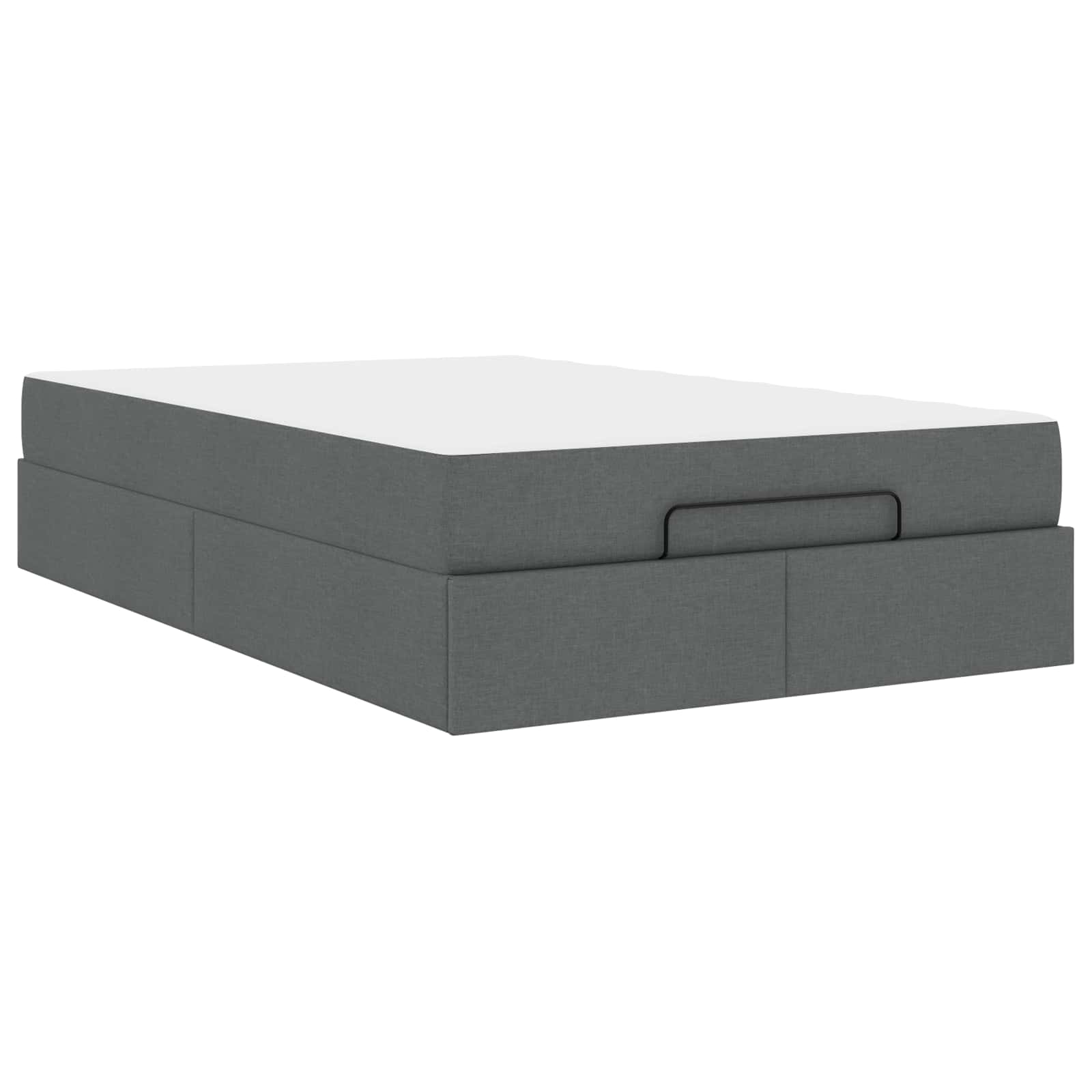 vidaXL Bedframe met matras 2 st Dim Grijs Stof, foto 3