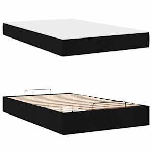 Rám postele s matrací 2 pcs Černá textil - obrázek 5