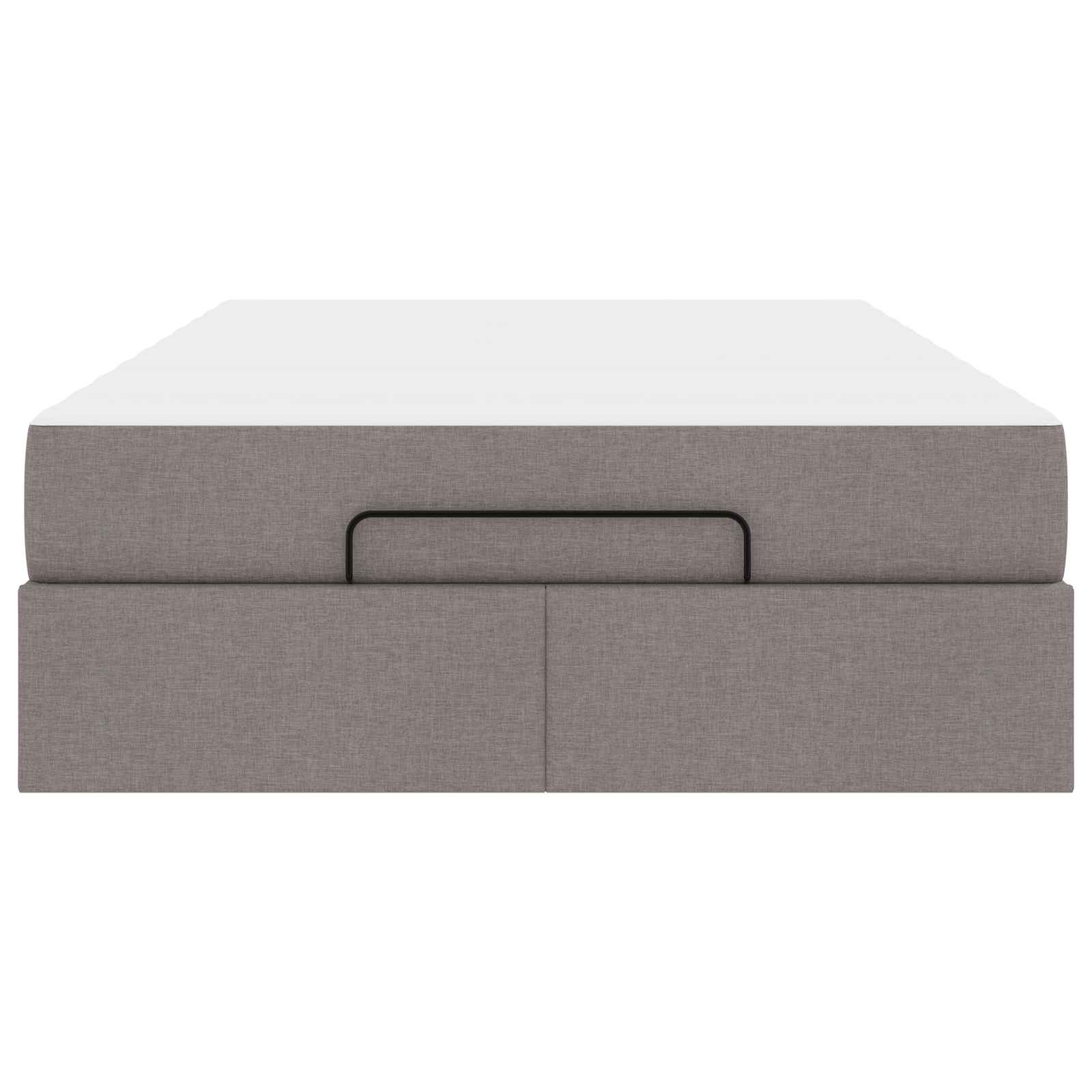 Voodiraam madratsiga madratsiga 2 pcs Pruunikashall kangas 4 Kõik vajalik sinu aeda ja koju! Voodiraam madratsiga madratsiga 2 pcs Pruunikashall kangas - Image 4