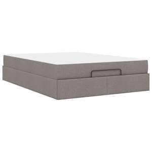 Rám postele s matrací 2 pcs Taupe textil - obrázek 8