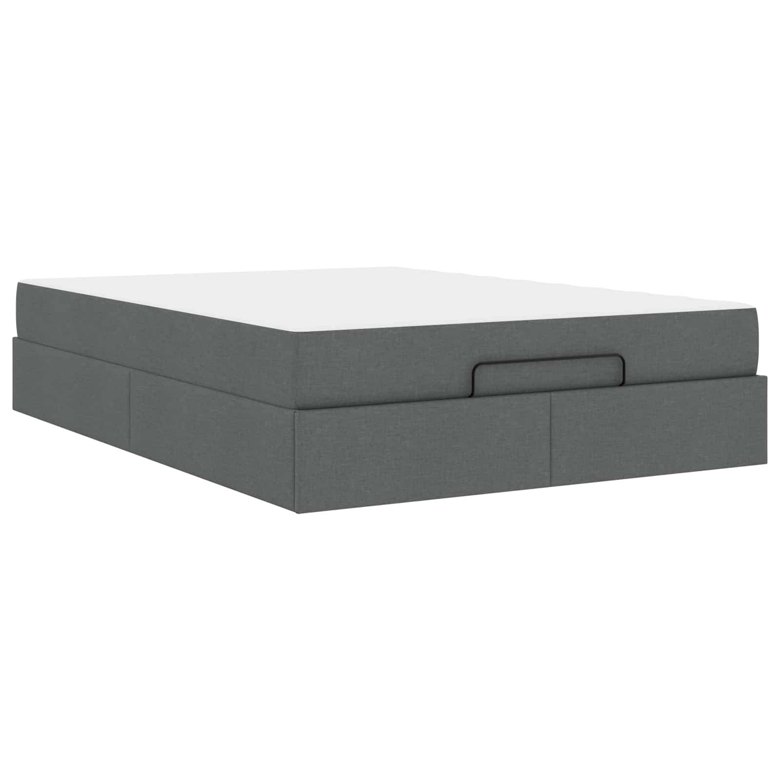 vidaXL Bedframe met matras 2 st Dim Grijs Stof, foto 3