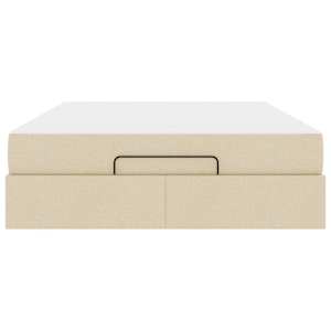 Rám postele s matrací s matrací 2 pcs Krémová textil - obrázek 6