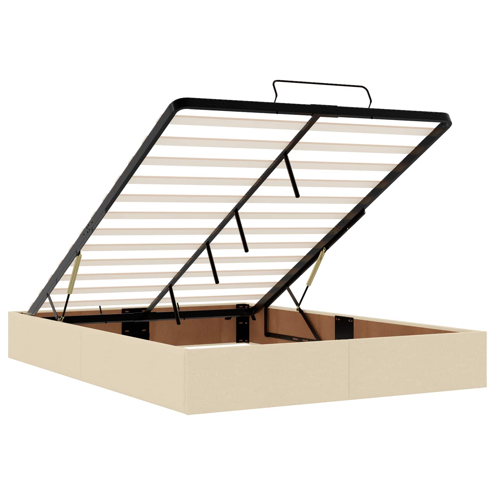 Voodiraam madratsiga madratsiga 2 pcs cream kangas 126 Kõik vajalik sinu aeda ja koju! Voodiraam madratsiga madratsiga 2 pcs cream kangas - Image 7