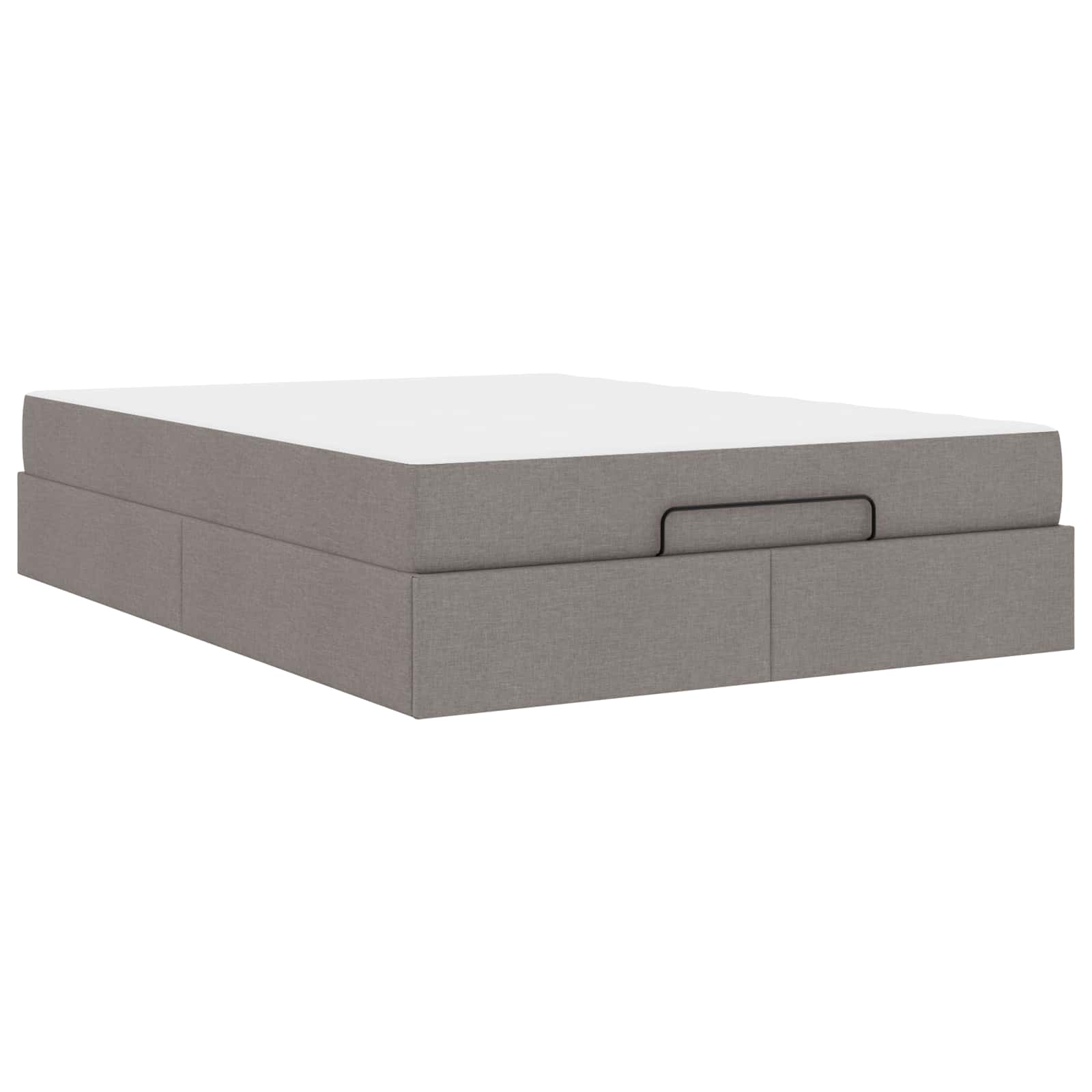 vidaXL Bedframe met matras 2 st Taupe Stof, foto 3