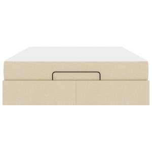 Rám postele s matrací 2 pcs Krémová textil - obrázek 6