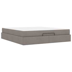 Rám postele s matrací s matrací 2 pcs Taupe textil - obrázek 8