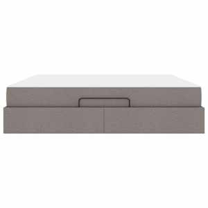 Rám postele s matrací s matrací 2 pcs Taupe textil - obrázek 6
