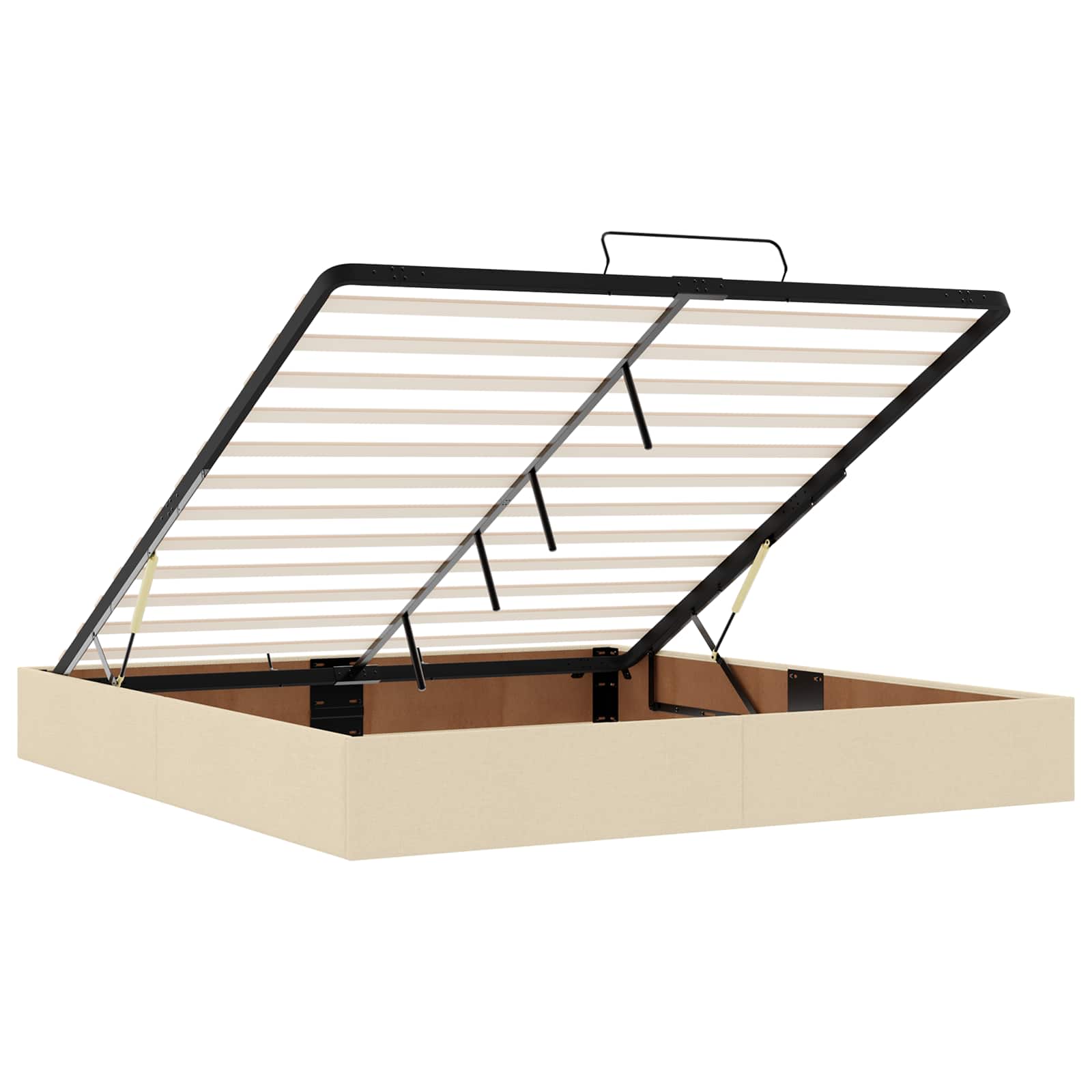 Voodiraam madratsiga madratsiga 2 pcs cream kangas 92 Kõik vajalik sinu aeda ja koju! Voodiraam madratsiga madratsiga 2 pcs cream kangas - Image 7