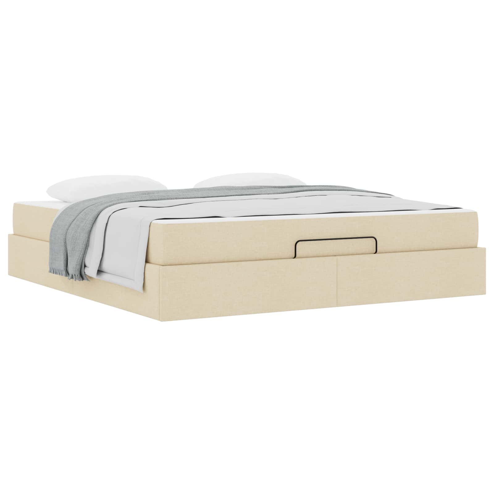 Thumbnail - vidaXL Bettgestell mit Matratze 2 pcs Creme Stoff