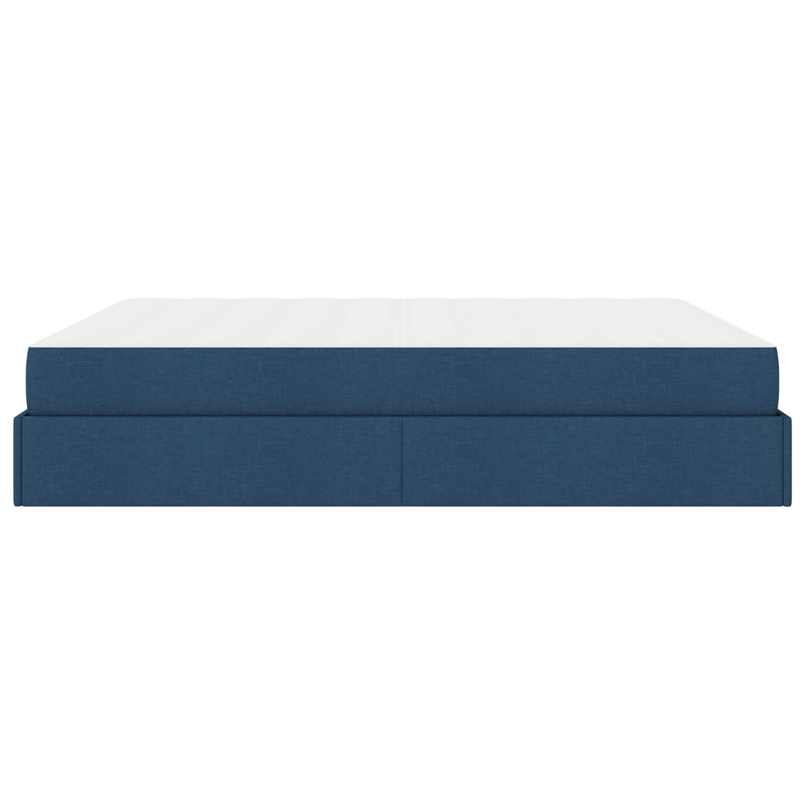 Posteljni okvir z vzmetnico 2 pcs Modra blago - slika 7