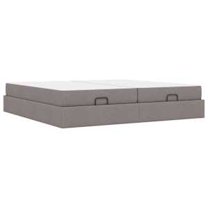 Rám postele s matrací s matrací 2 pcs Taupe textil - obrázek 8