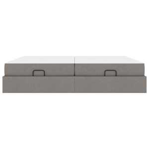 Rám postele s matrací s matrací 2 pcs Taupe textil - obrázek 6