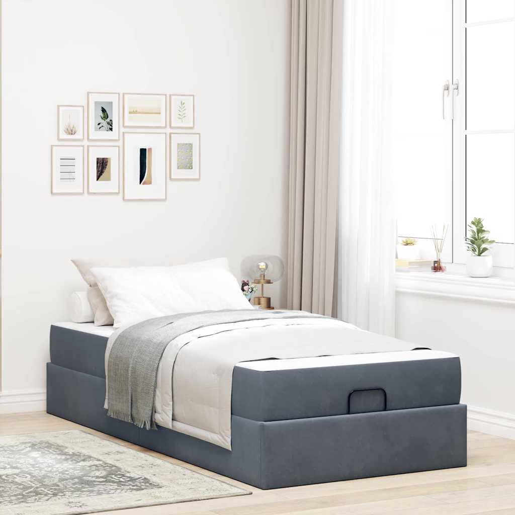 Voodi raam ladustamisega Tumehall 80 x 200 cm Samet