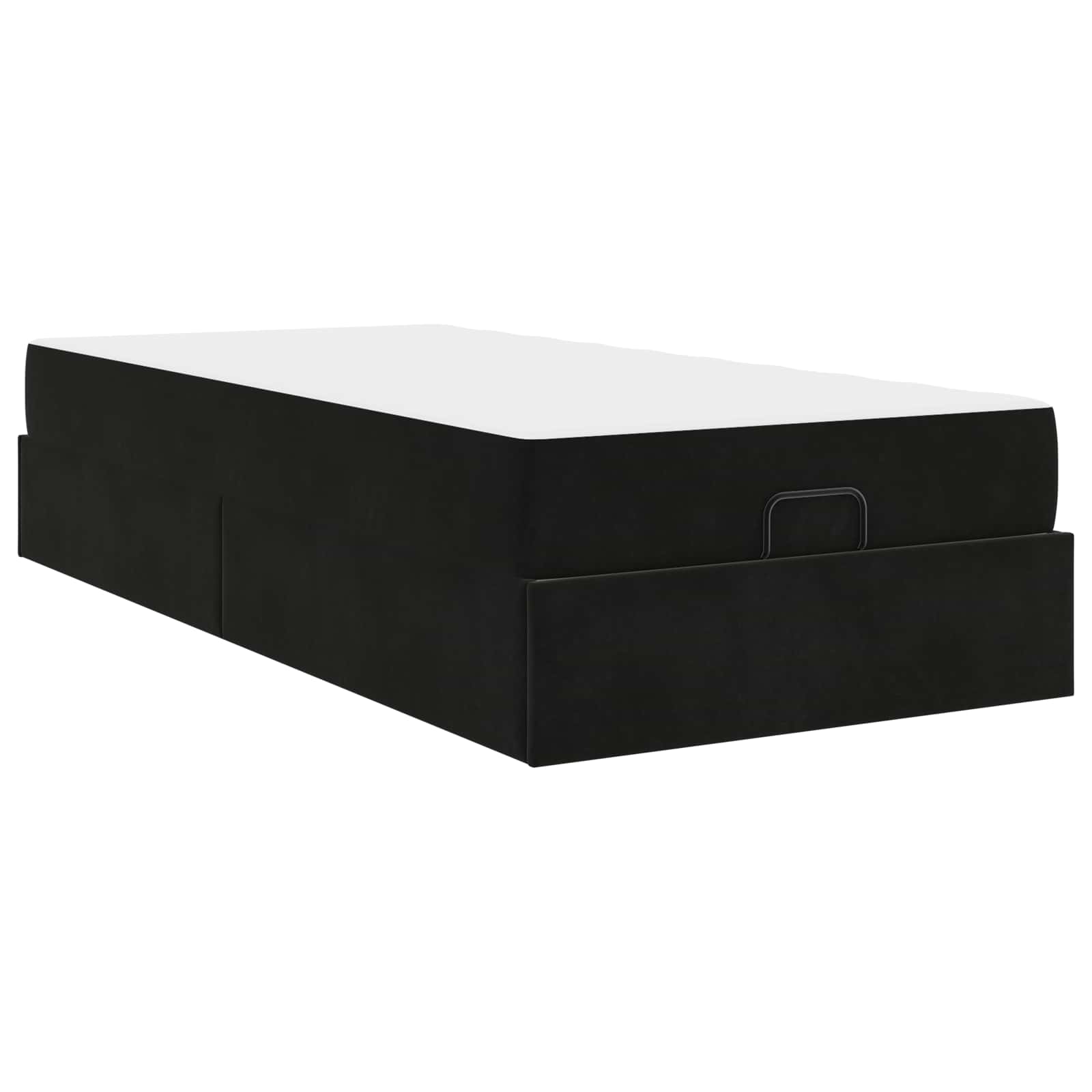 vidaXL Bedframe met matras 2 st Zwart Fluweel, foto 3