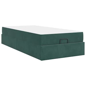 Rám postele s matrací 2 pcs Zelená samet - obrázek 8