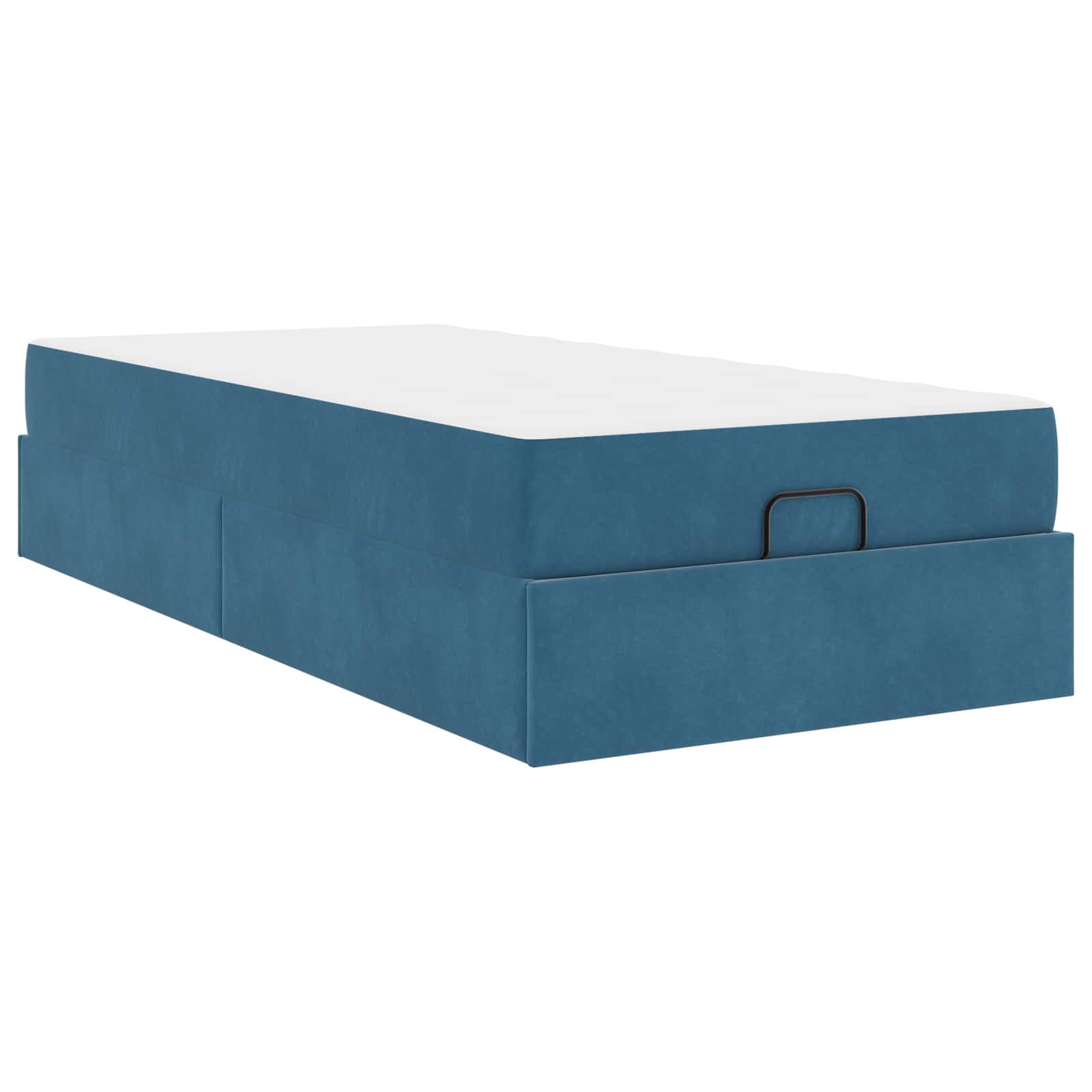 vidaXL Bedframe met matras 2 st Blauw Fluweel, foto 3