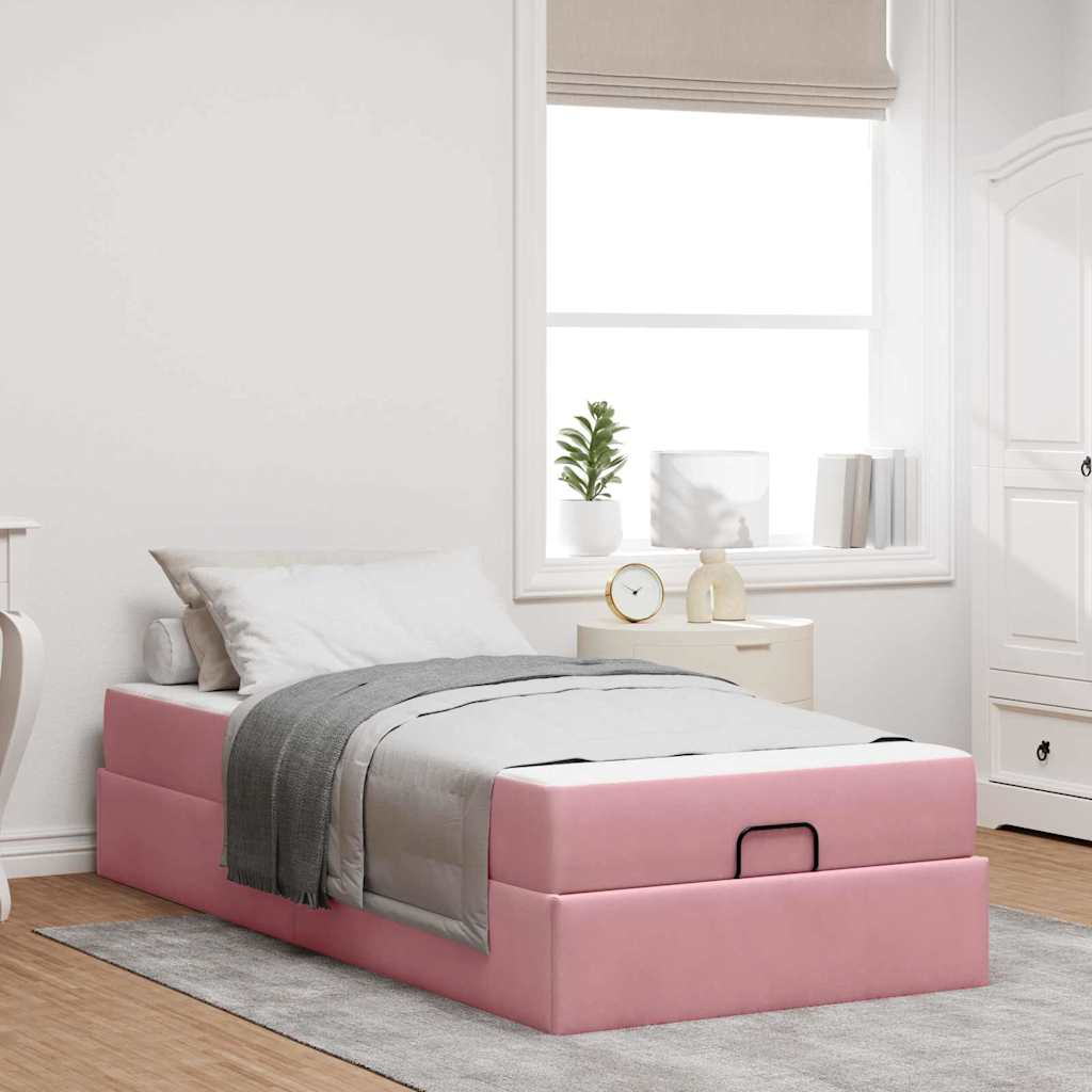 Voodi raam ladustamisega Roosa 90 x 200 cm Samet