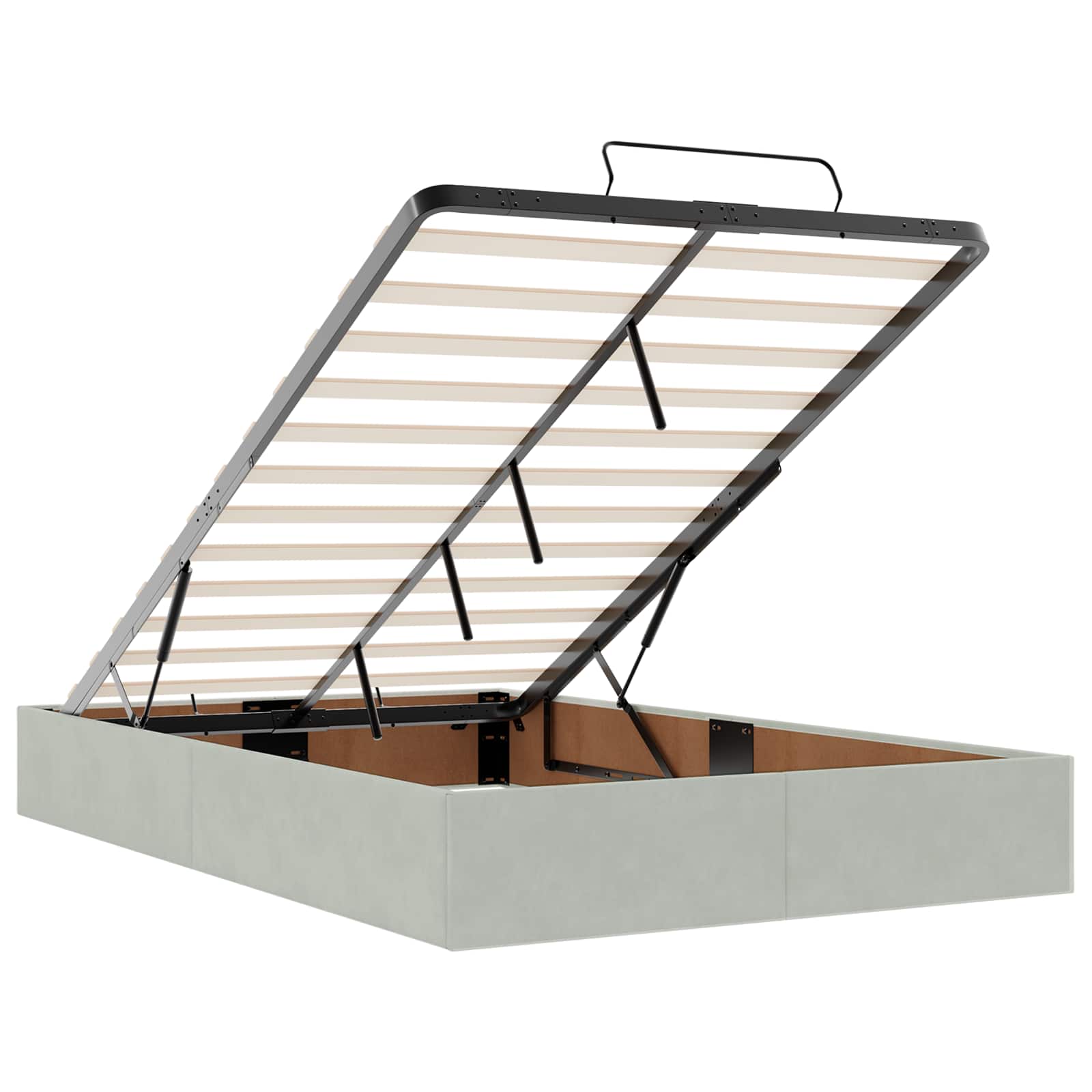 Voodiraam madratsiga madratsiga 2 pcs Helehall Samet 127 Kõik vajalik sinu aeda ja koju! Voodiraam madratsiga madratsiga 2 pcs Helehall Samet - Image 7