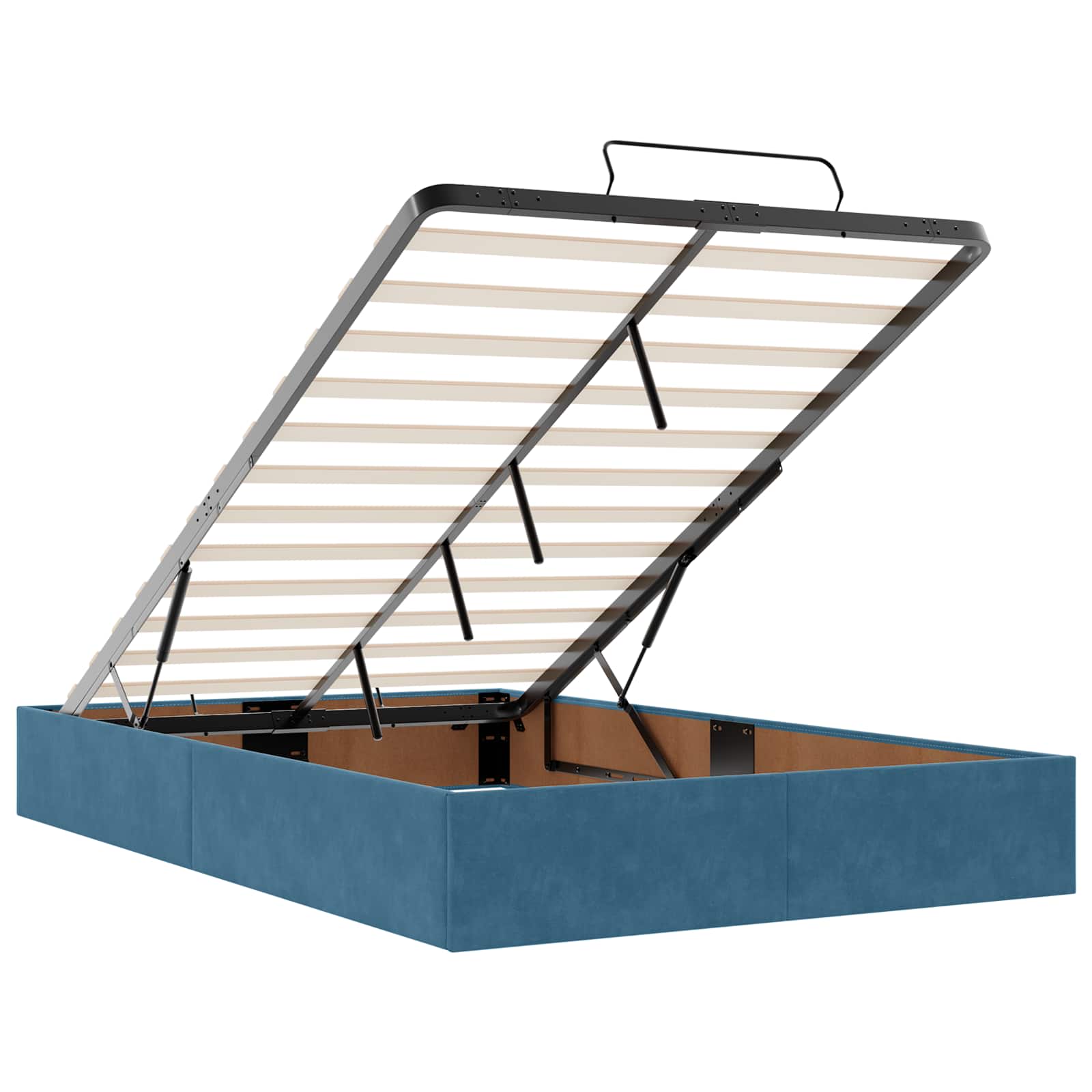 Voodiraam madratsiga madratsiga 2 pcs Sinine Samet 119 Kõik vajalik sinu aeda ja koju! Voodiraam madratsiga madratsiga 2 pcs Sinine Samet - Image 7