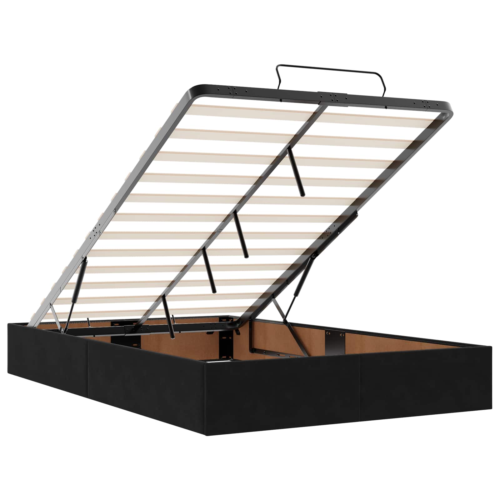 Voodiraam madratsiga madratsiga 2 pcs Must Samet 99 Kõik vajalik sinu aeda ja koju! Voodiraam madratsiga madratsiga 2 pcs Must Samet - Image 10