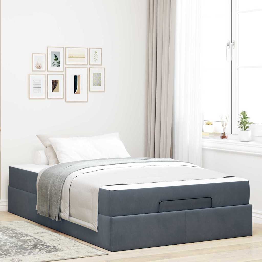 Voodi raam ladustamisega Tumehall 140 x 190 cm Samet