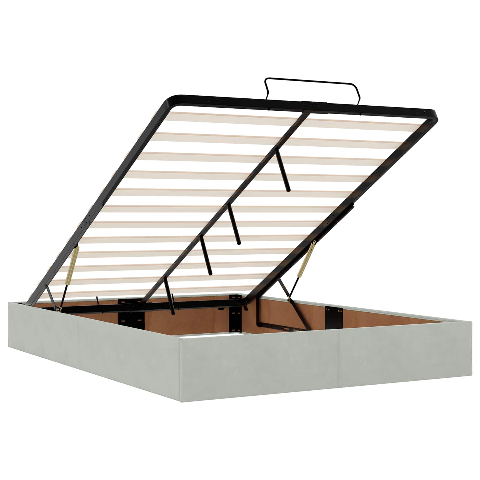 Bedframe Anders Lichtgrijs 160 x 200 cm Fluweel | luizaXL | Dé meubelwinkel voor elk interieur Bedframe Anders Lichtgrijs 160 x 200 cm Fluweel - Afbeelding 7