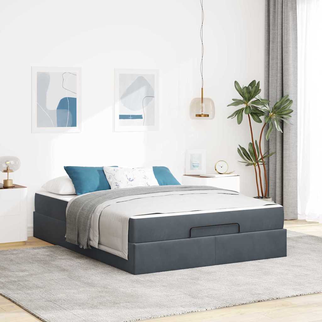 Rám postele Iný Tmavo šedá 160 x 200 cm Zamat 3399571