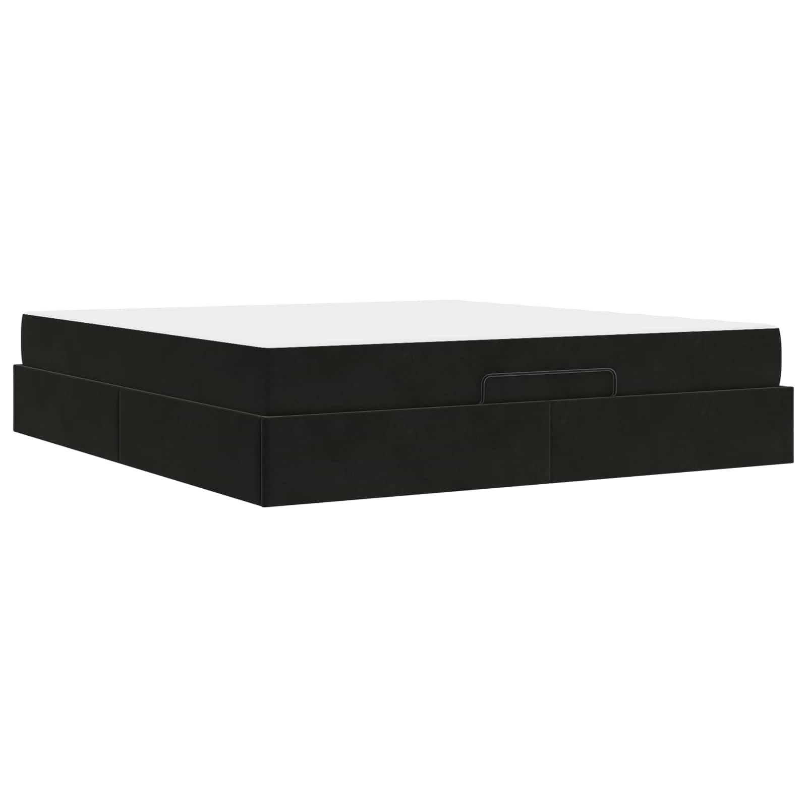 Voodiraam madratsiga madratsiga 2 pcs Must Samet 27 Kõik vajalik sinu aeda ja koju! Voodiraam madratsiga madratsiga 2 pcs Must Samet - Image 4