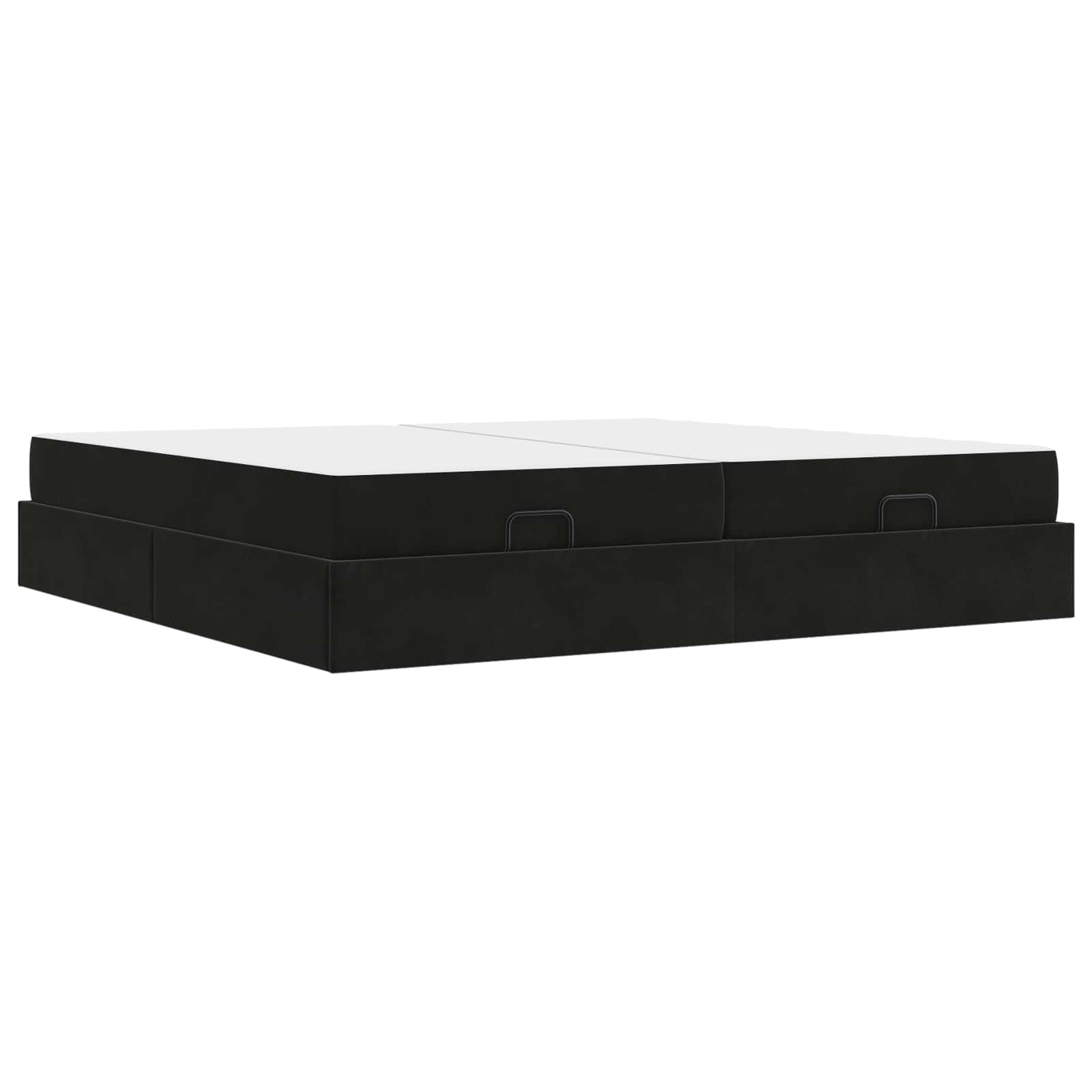 vidaXL Bedframe met matras 2 st Zwart Fluweel, foto 3