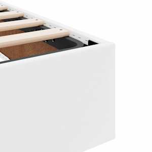 Postel s úložným prostorem a matrací s matrací 2 pcs Bílá Kůže - obrázek 11