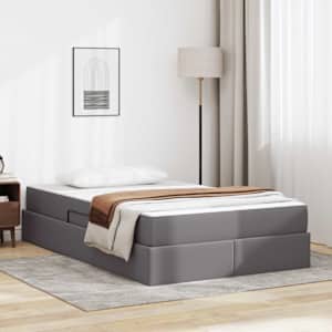 Postelja z dodatnim prostorom za shranjevanje in vzmetnico 2 pcs