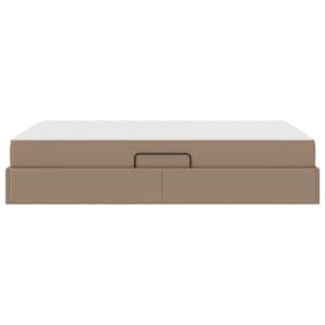 Postel s úložným prostorem a matrací 2 pcs Cappuccino Kůže - obrázek 9