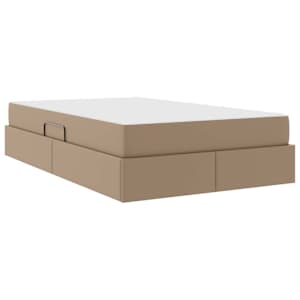 Postel s úložným prostorem a matrací 2 pcs Cappuccino Kůže - obrázek 10