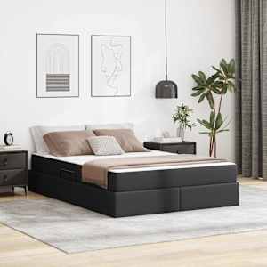 Postelja z dodatnim prostorom za shranjevanje in vzmetnico 2 pcs