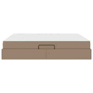 Postel s úložným prostorem a matrací 2 pcs Cappuccino Kůže - obrázek 9