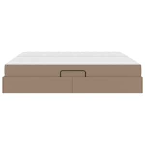 Postel s úložným prostorem a matrací 2 pcs Cappuccino Kůže - obrázek 9