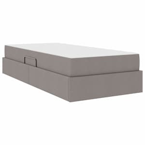 Postel s úložným prostorem a matrací Taupe 90 x 200 cm - obrázek 5