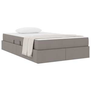 Postel s úložným prostorem a matrací Taupe 120 x 190 cm - obrázek 3