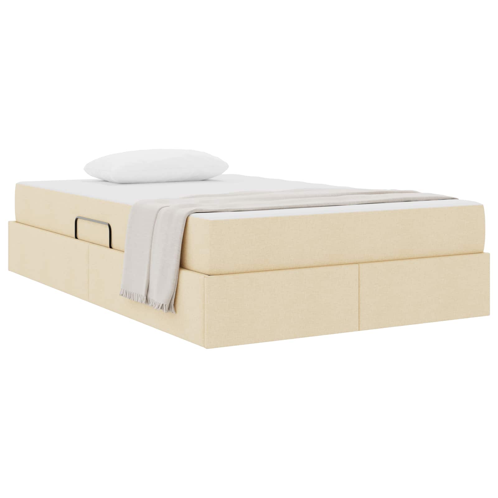 Thumbnail - vidaXL Aufbewahrungsbett mit Matratze Creme 120 x 190 cm Polyester