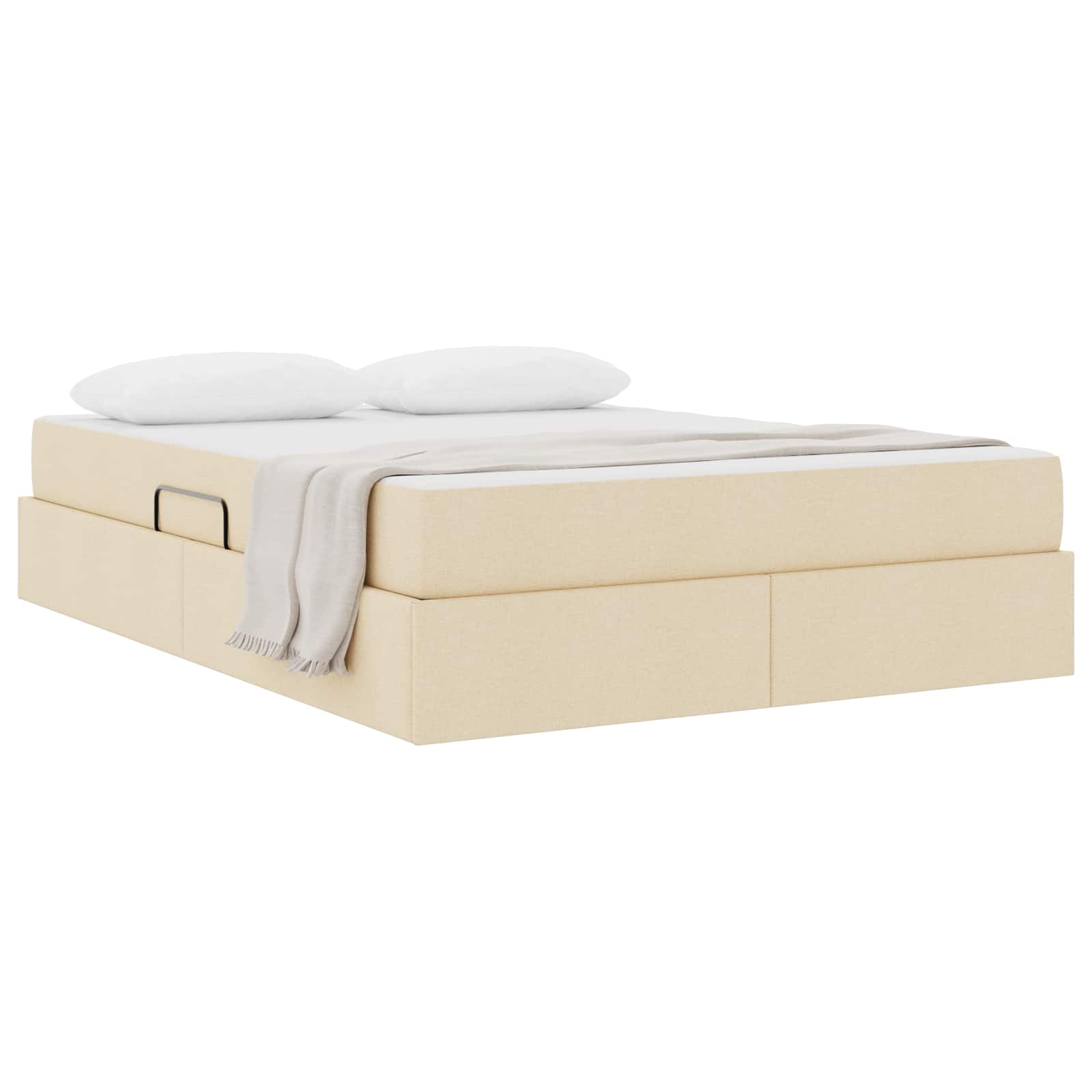 Thumbnail - vidaXL Aufbewahrungsbett mit Matratze Creme 140 x 200 cm Polyester