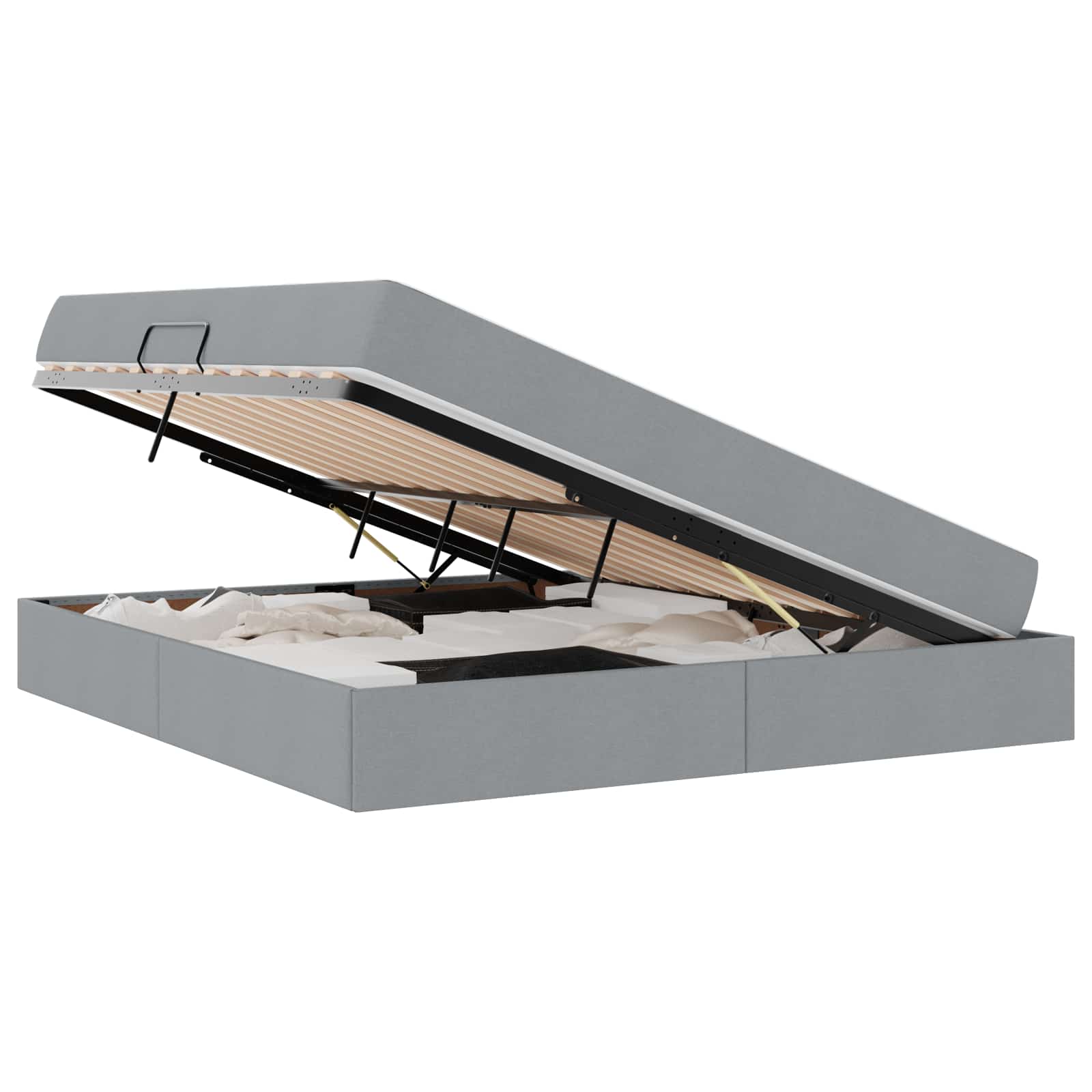 Voodi hoiukohaga ja madratsiga Helehall 160 x 200 cm Polüester 2 Kõik vajalik sinu aeda ja koju! Voodi hoiukohaga ja madratsiga Helehall 160 x 200 cm Polüester - Image 2