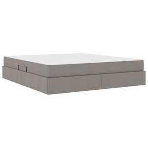Postel s úložným prostorem a matrací Taupe 180 x 200 cm - obrázek 5