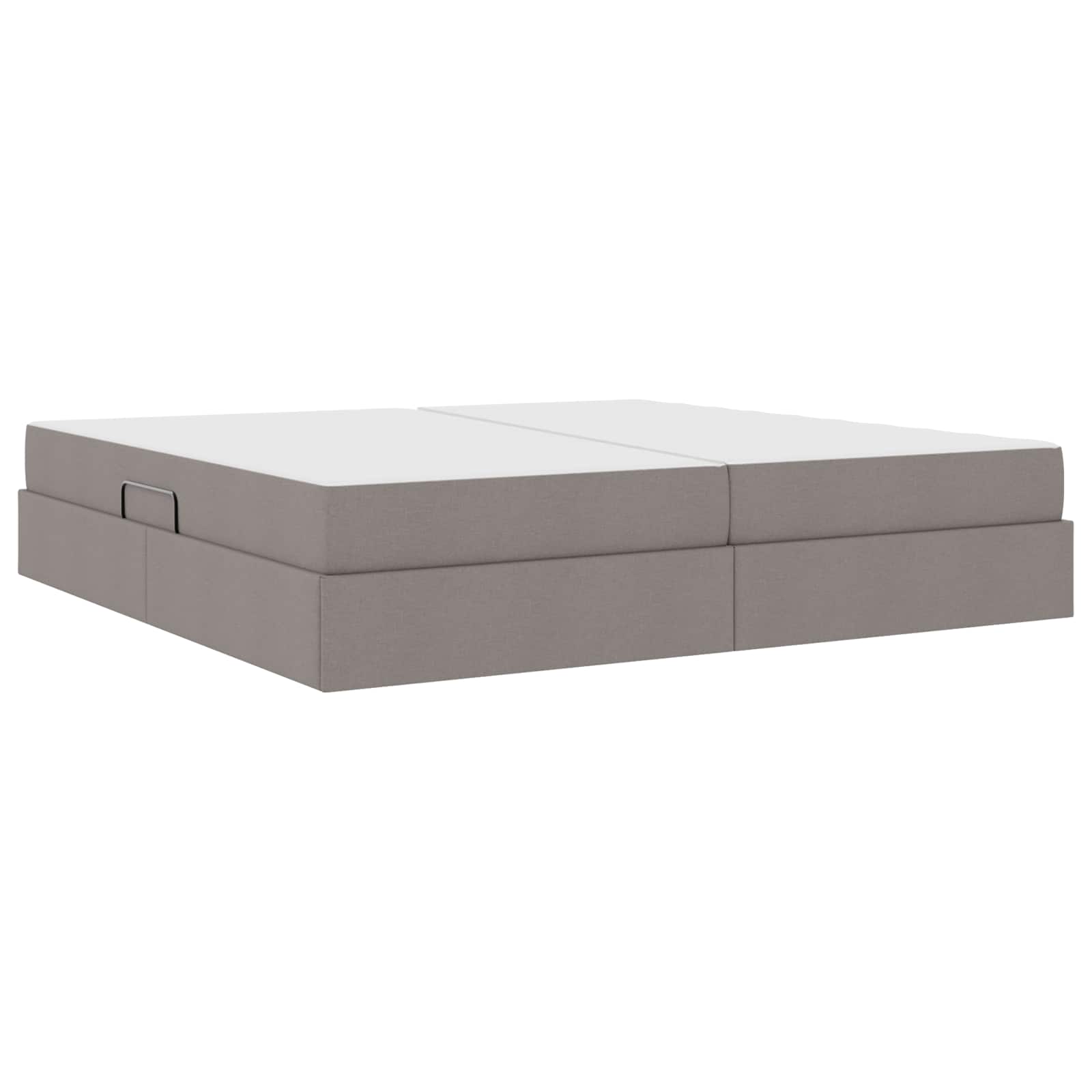 vidaXL Aufbewahrungsbett mit Matratze Taupe 200 x 200 cm Polyester – Bild 10